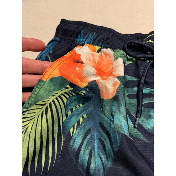 Matix Blue Hawaiian Floral Pockets NWOT Small Mens Swim Trunks Shorts - Picture 5 of 8